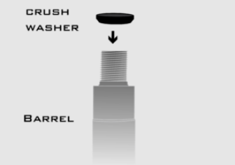 crush washer threaded rifle barrel 